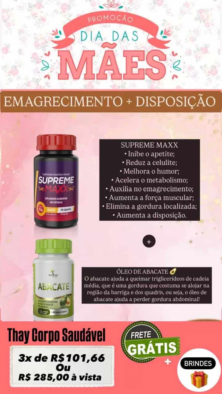 Mês das mães Kit Emagrecimento + seca barriga 