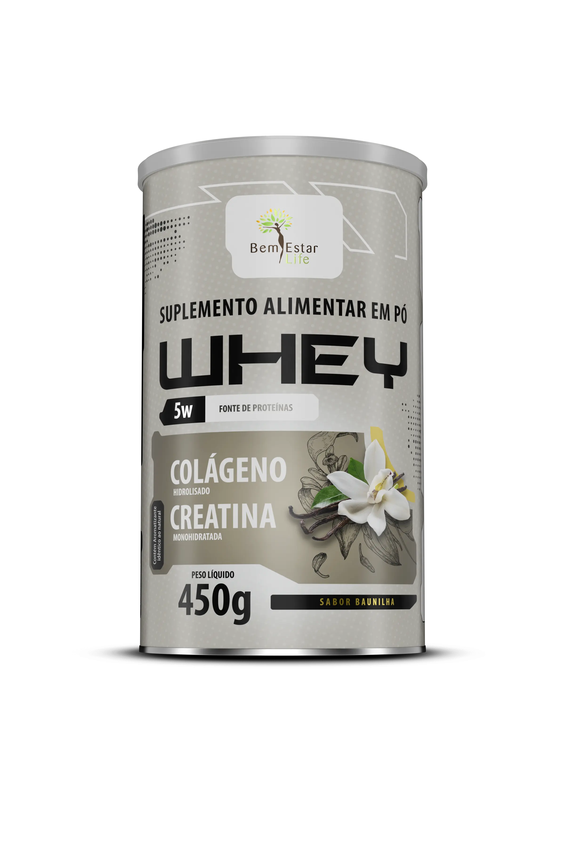 WHEY PROTEIN 5W COM CREATINA E COLÁGENO 